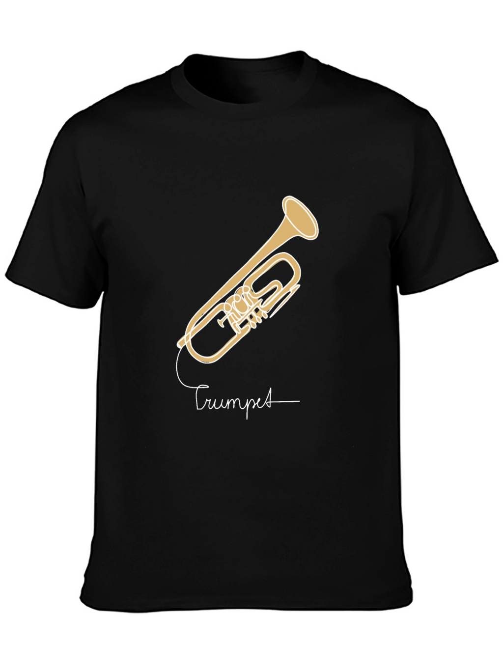 Trumpet Graphic T-Shirt - Black