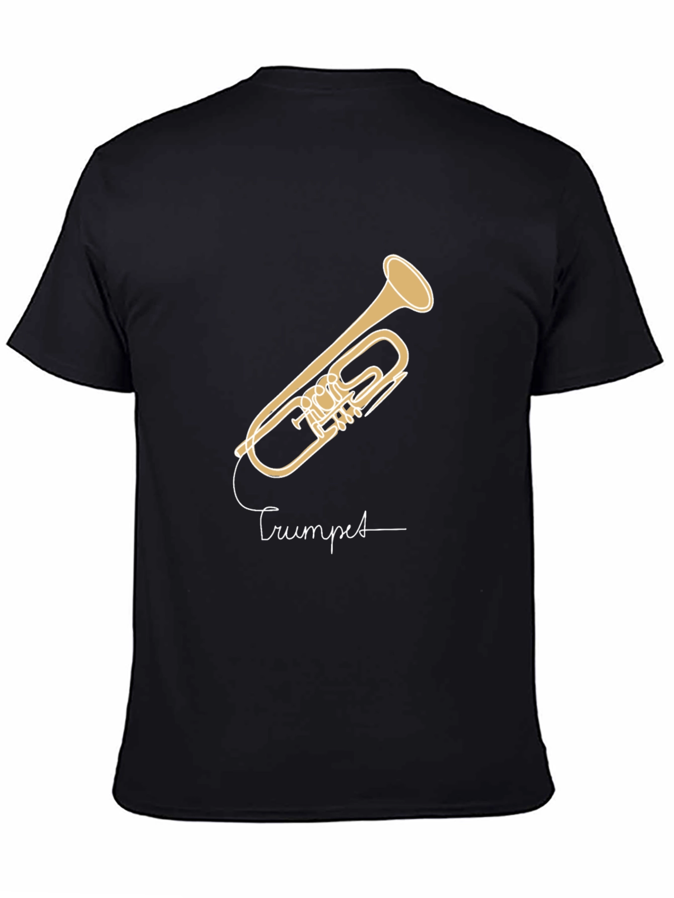 Trumpet Graphic T-Shirt - Black