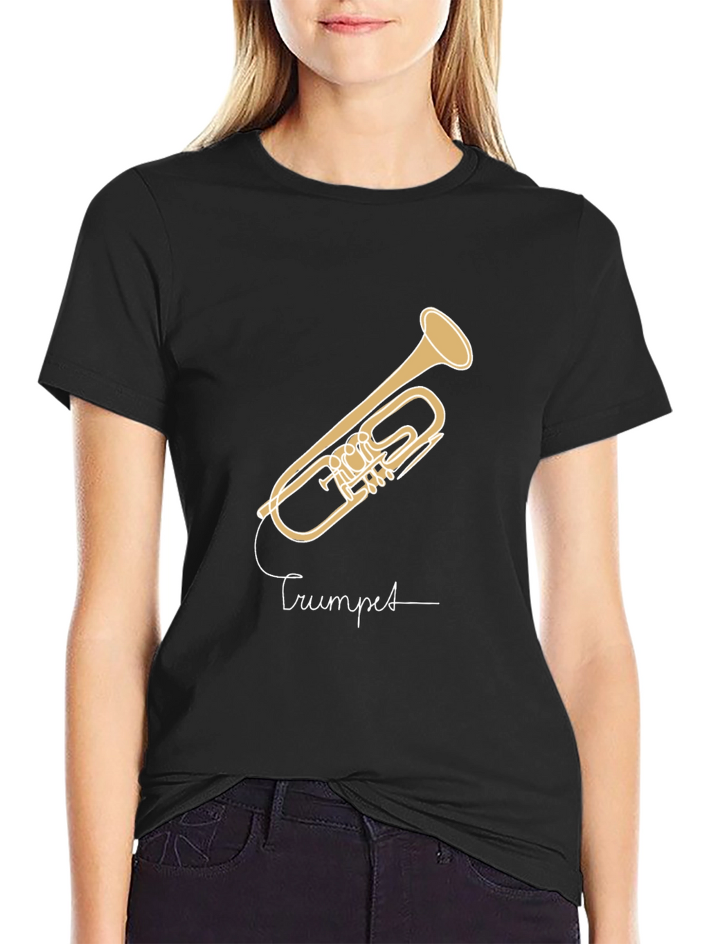 Trumpet Graphic T-Shirt - Black