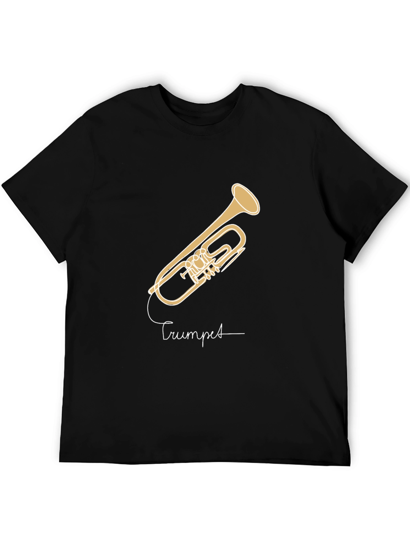 Trumpet Graphic T-Shirt - Black