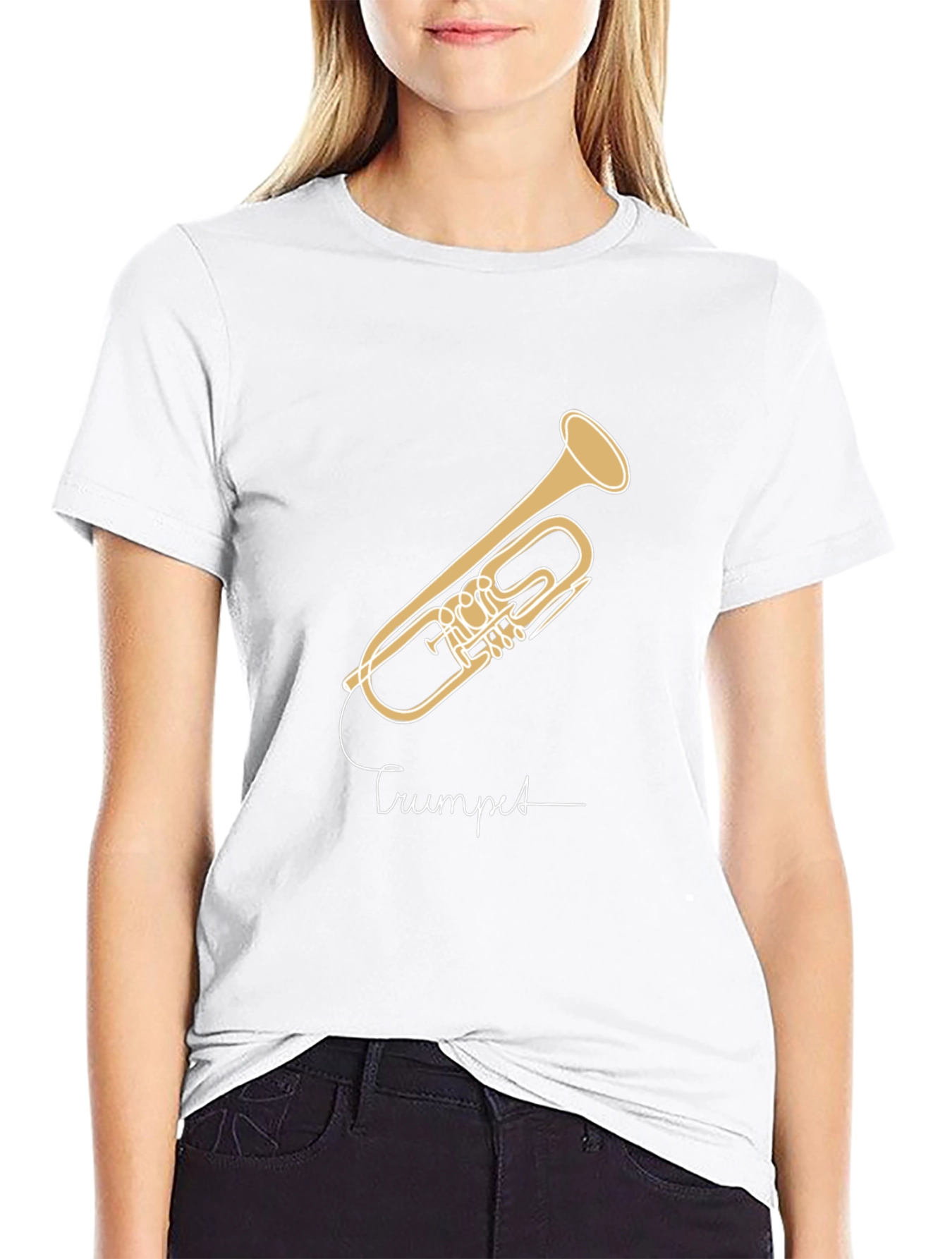 Trumpet Graphic T-Shirt - Black