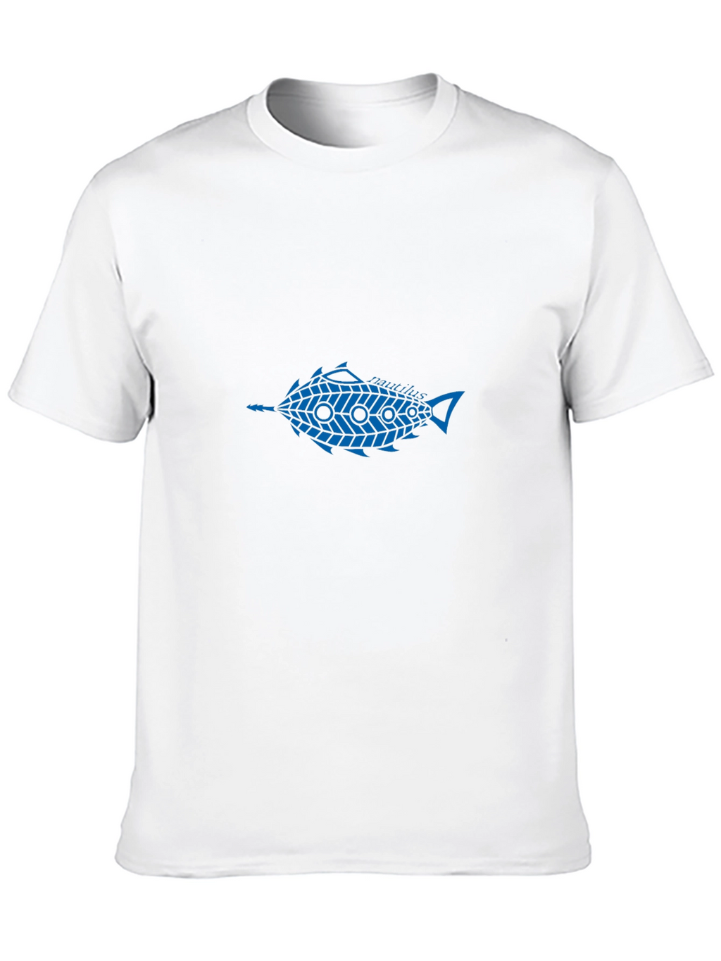Blue Fish Graphic Black T-Shirt