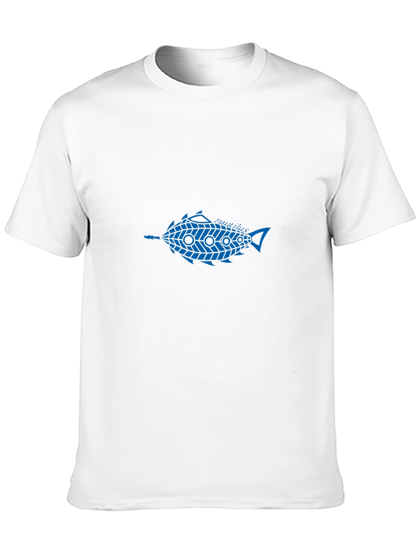 Blue Fish Graphic Black T-Shirt