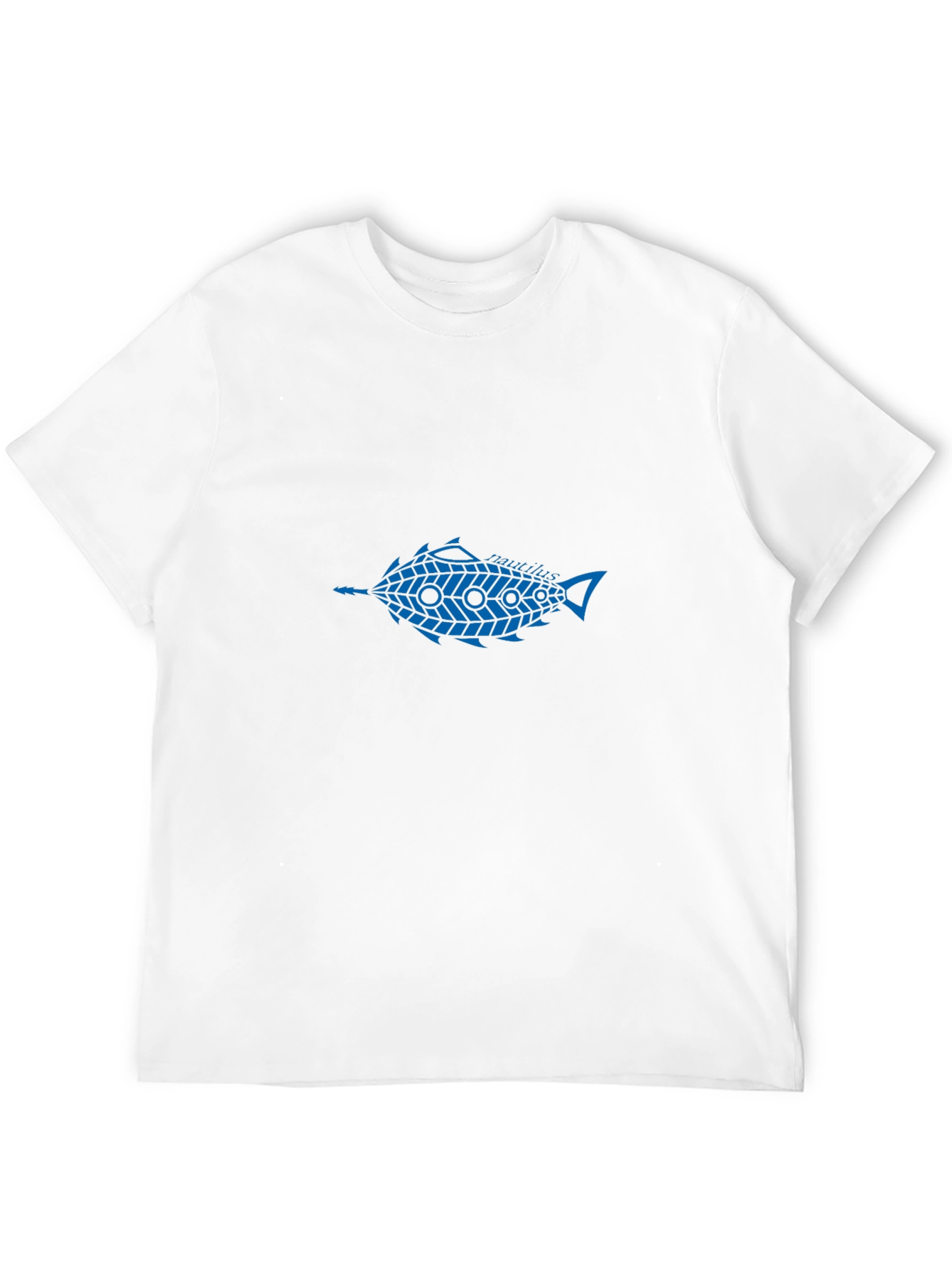 Blue Fish Graphic Black T-Shirt