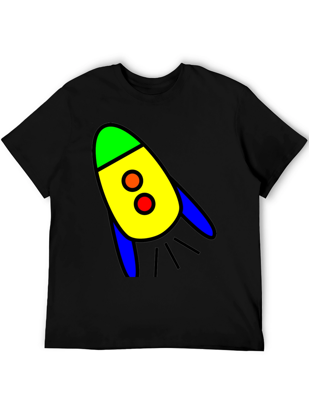 Rocket Graphic Black T-Shirt