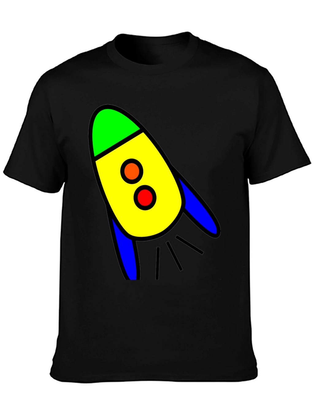 Rocket Graphic Black T-Shirt
