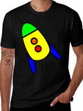 Rocket Graphic Black T-Shirt