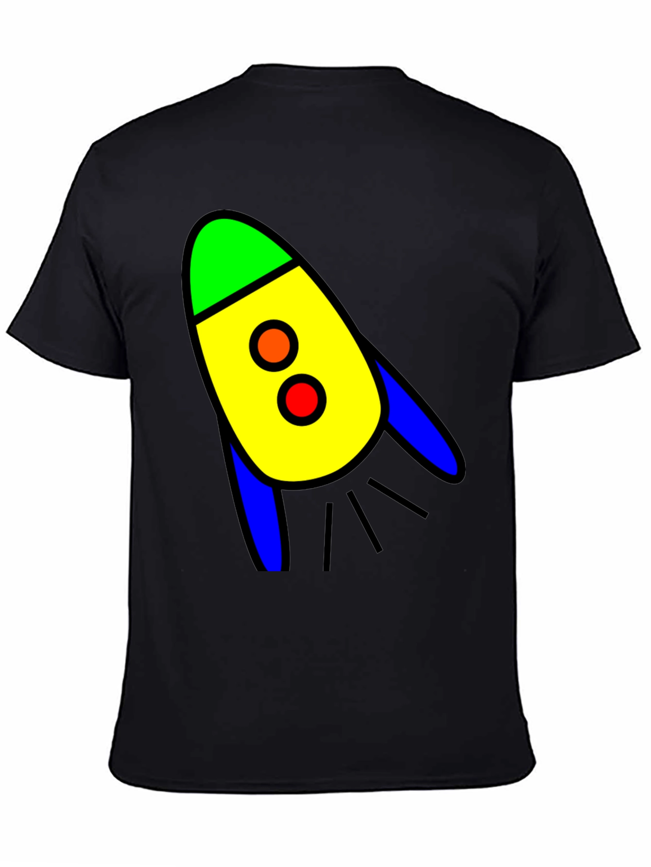 Rocket Graphic Black T-Shirt