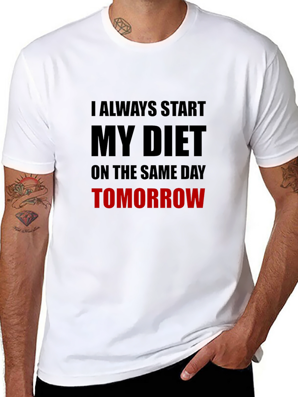 Diet Starts Tomorrow Graphic T-Shirt