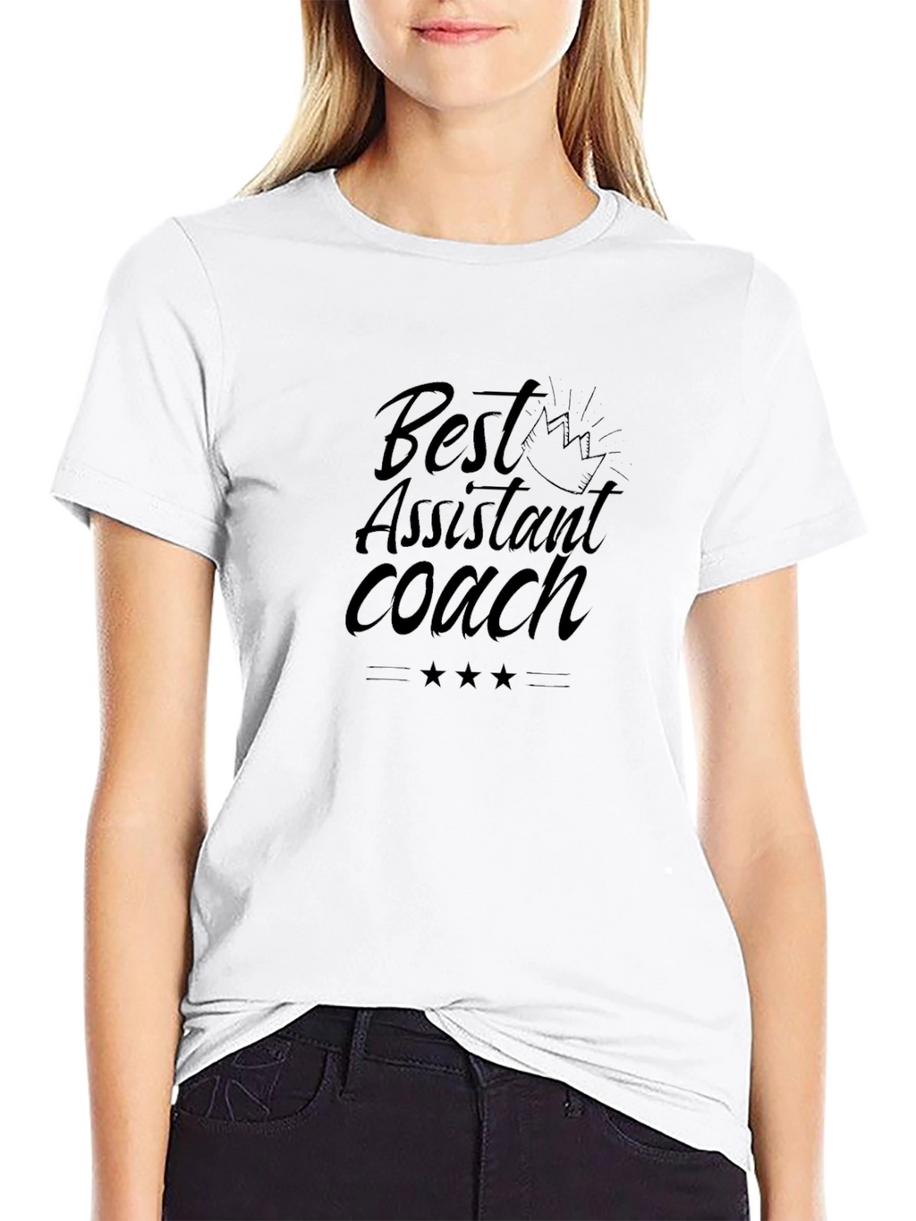 Best Assistant Coach Graphic Tee - Black