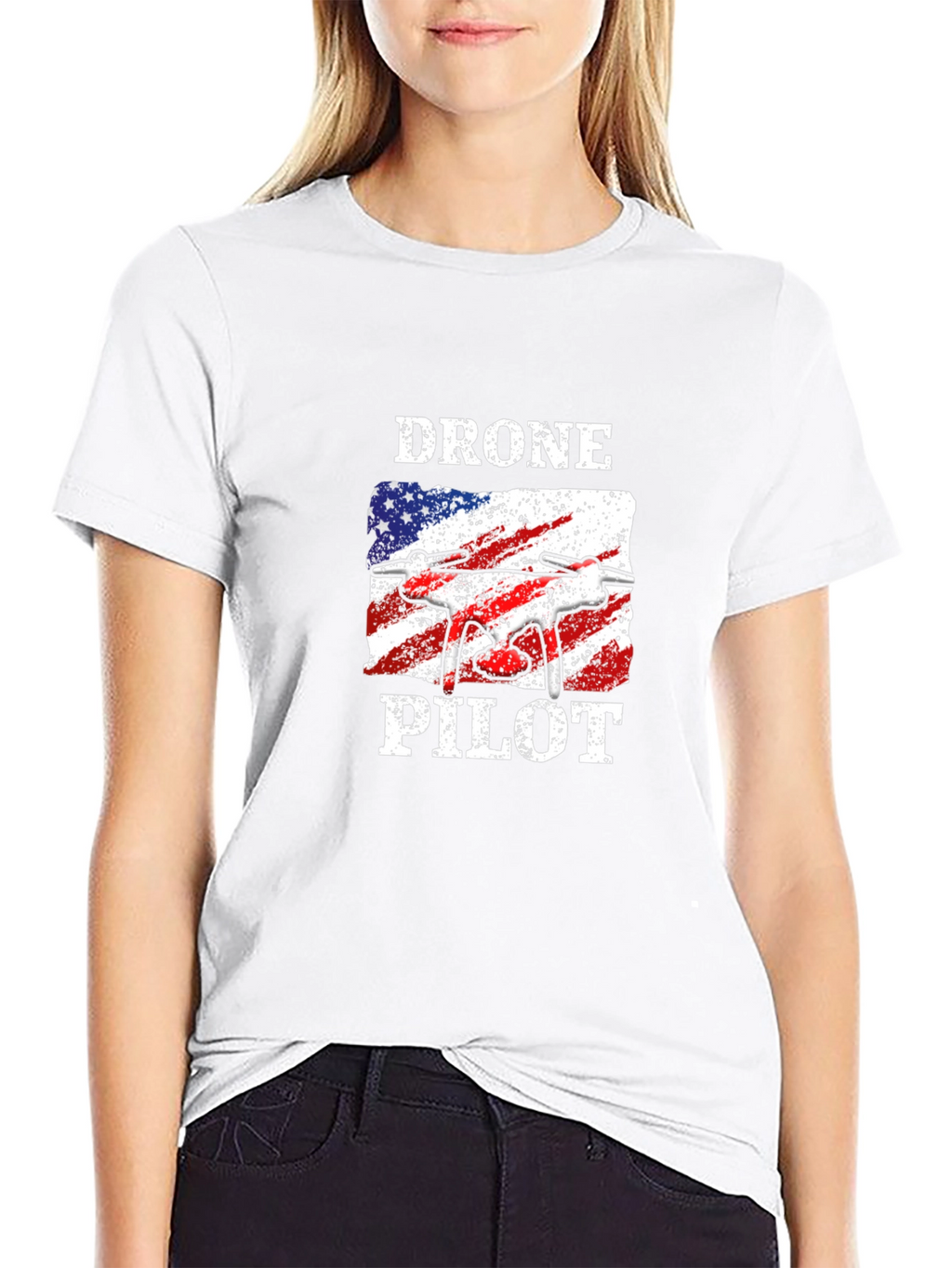 Drone Pilot American Flag T-Shirt