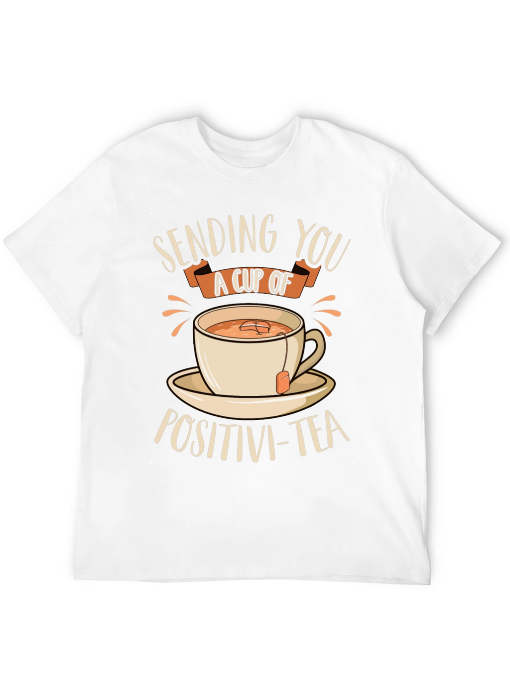 Sending You Positivi-Tea Black Graphic T-Shirt