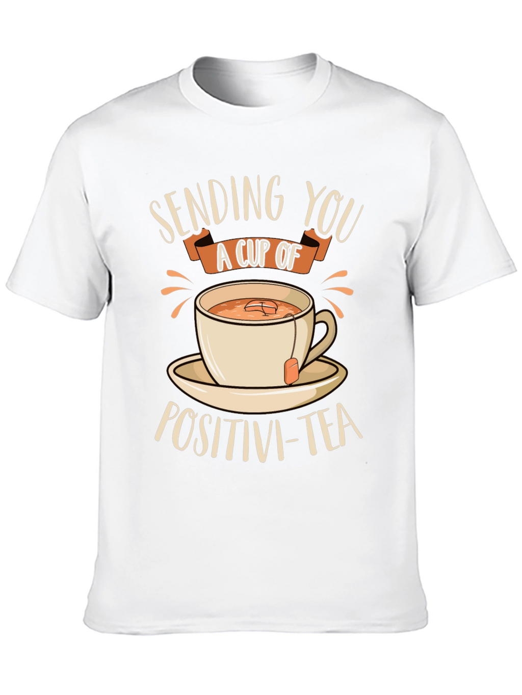 Sending You Positivi-Tea Black Graphic T-Shirt
