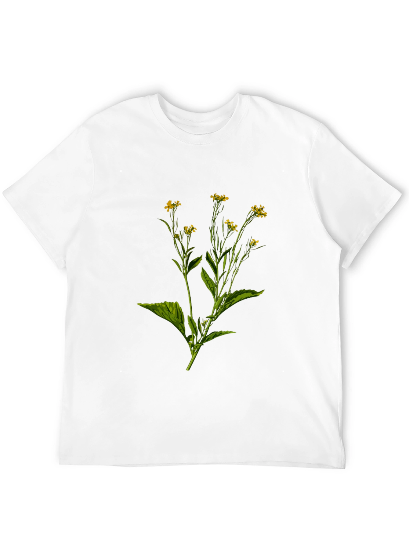 Botanical Print Black T-Shirt