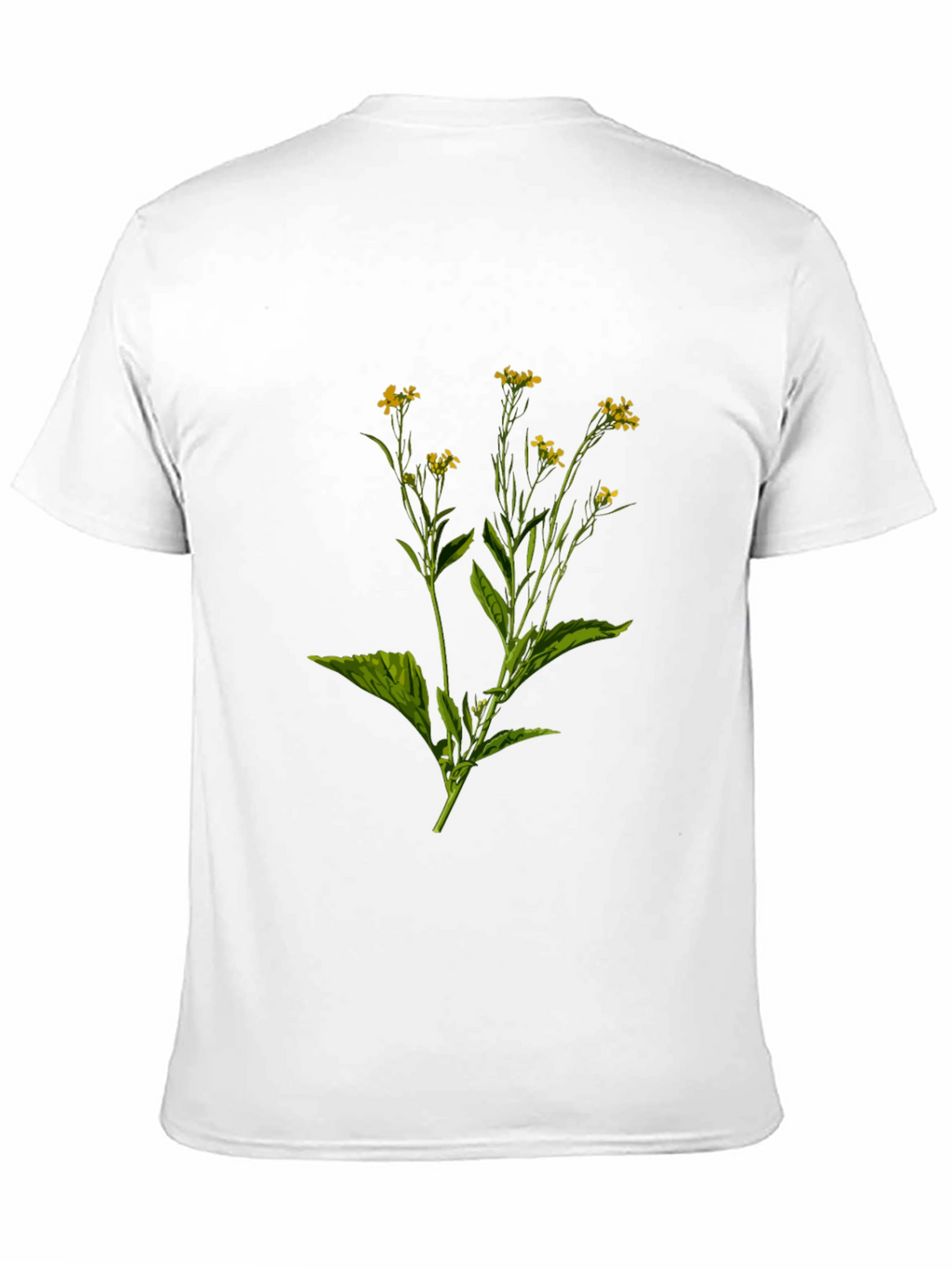 Botanical Print Black T-Shirt