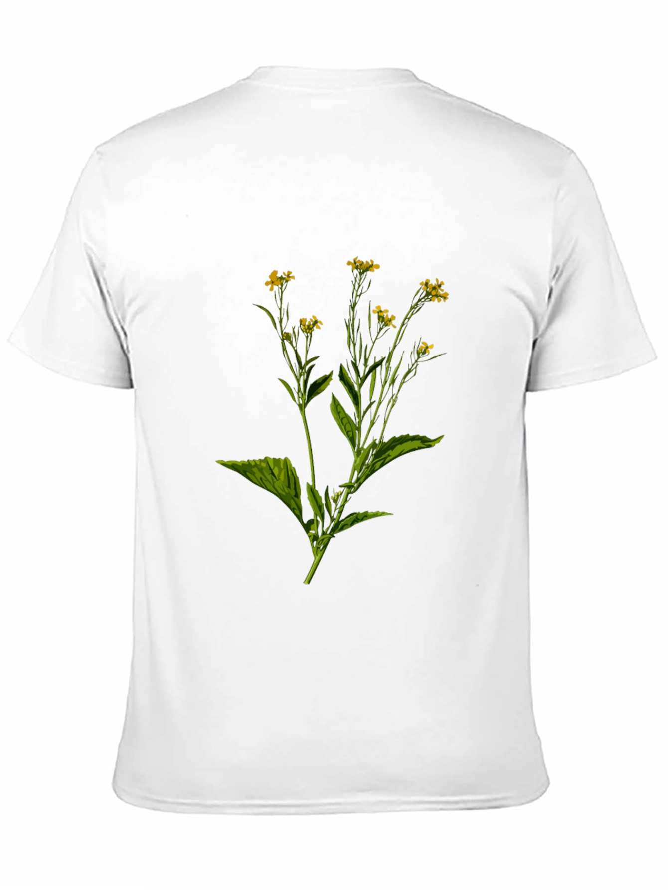 Botanical Print Black T-Shirt