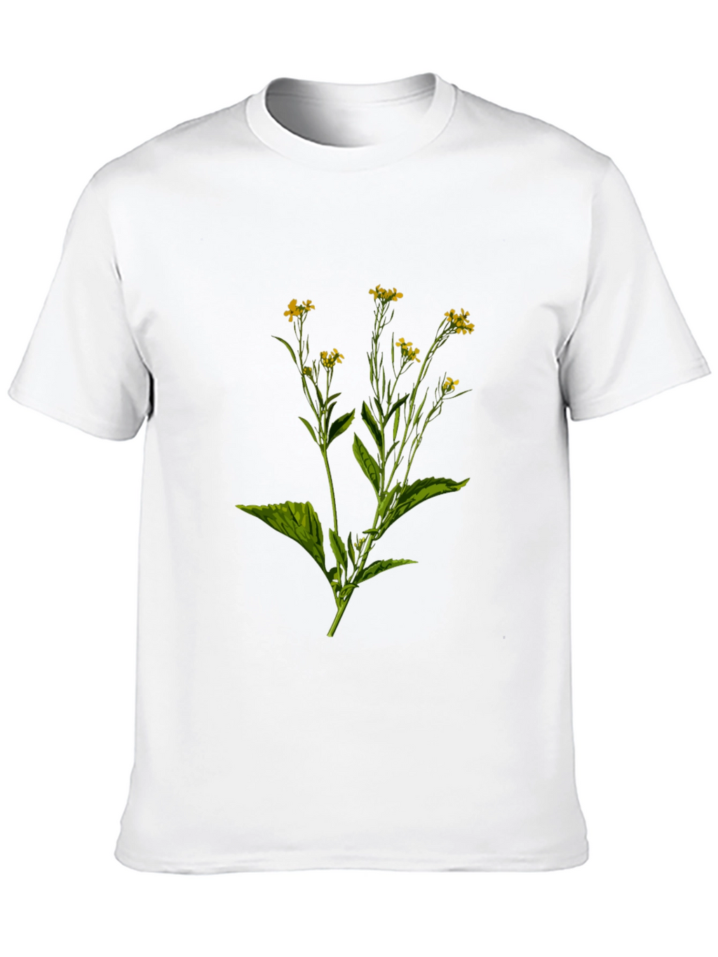 Botanical Print Black T-Shirt