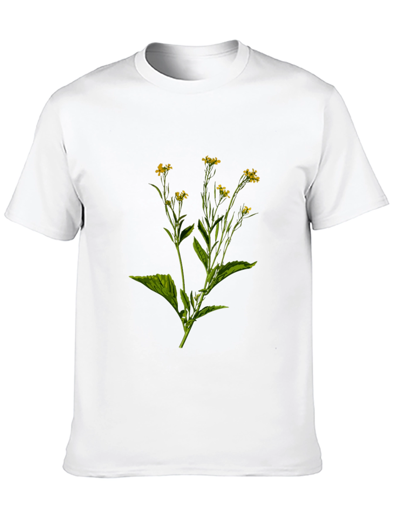 Botanical Print Black T-Shirt