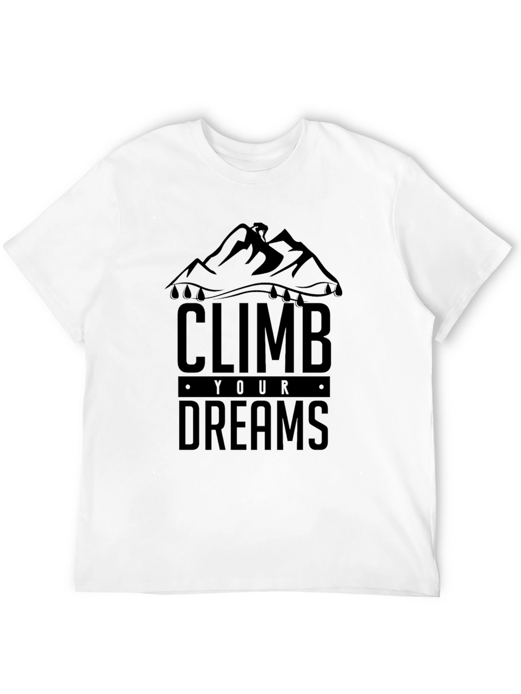 Climb Your Dreams Black Graphic Tee