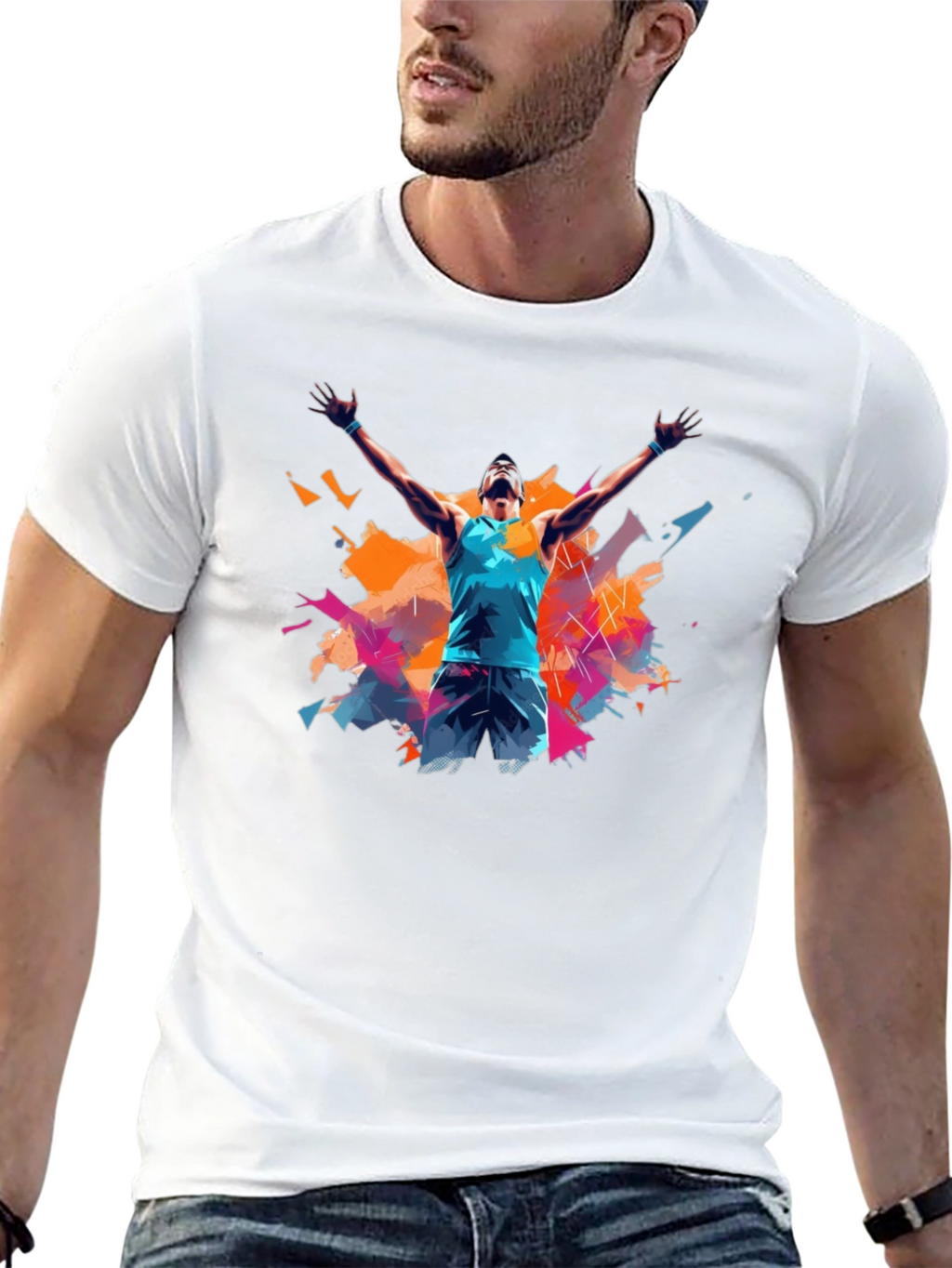Black Graphic Tee - Athlete Celebration