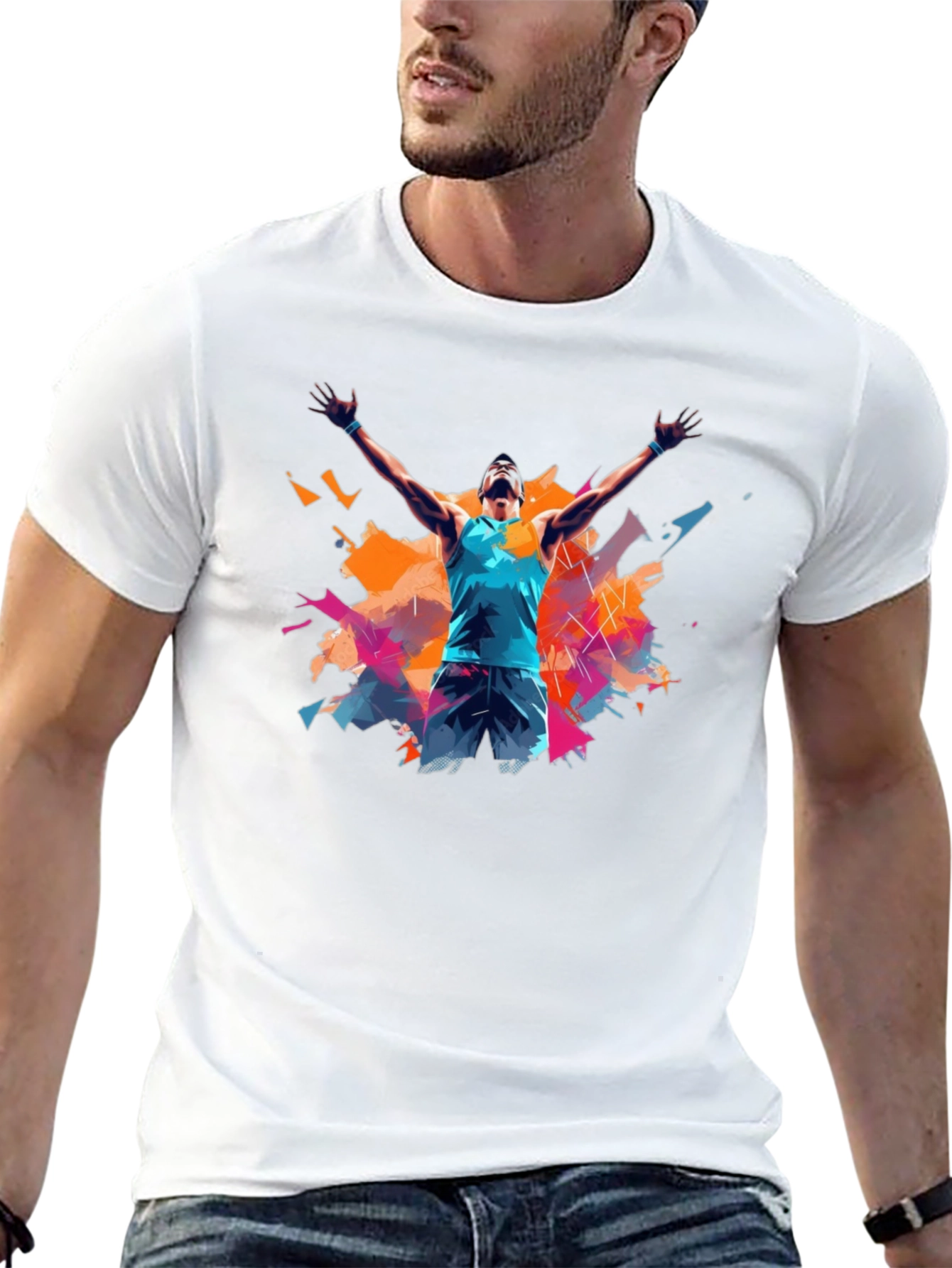 Black Graphic Tee - Athlete Celebration