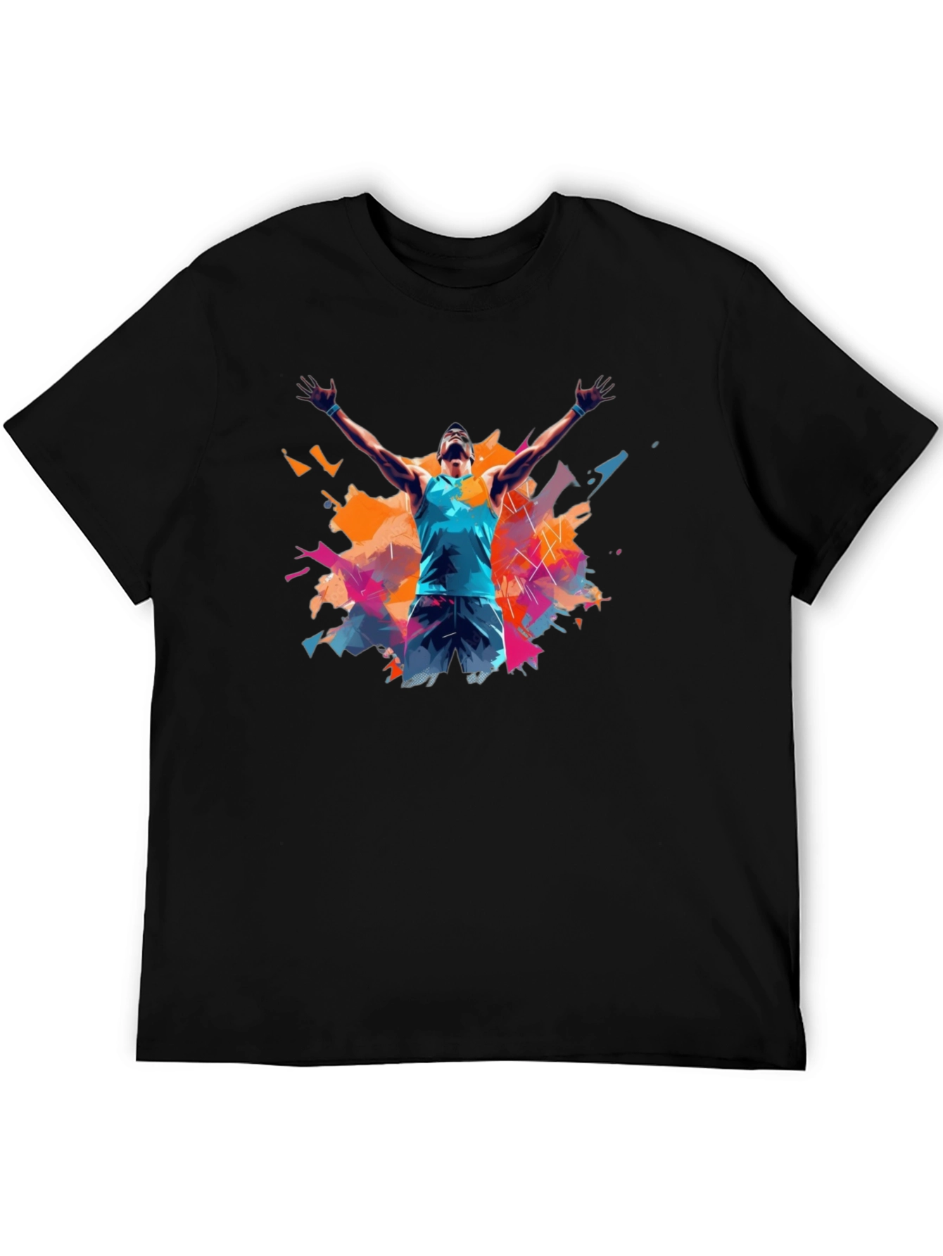 Black Graphic Tee - Athlete Celebration