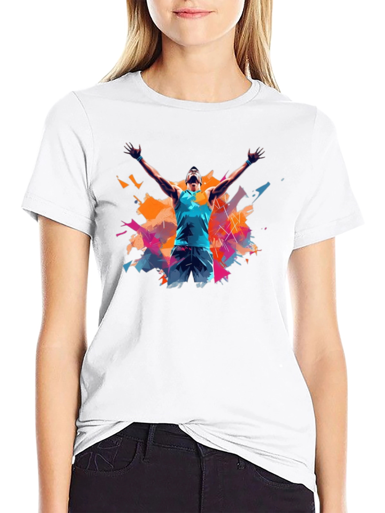 Black Graphic Tee - Athlete Celebration