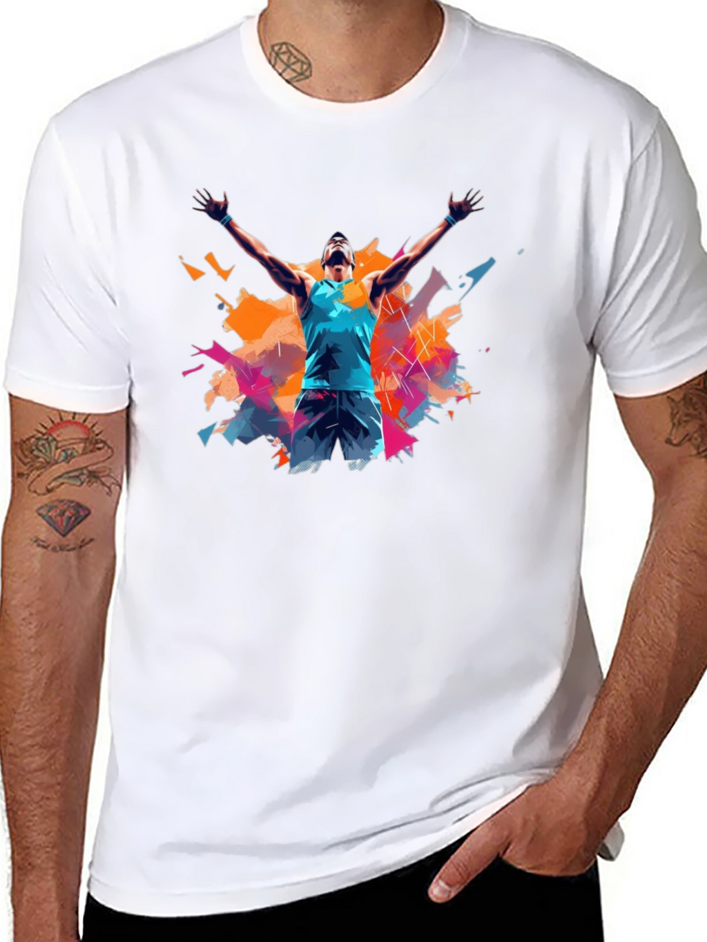 Black Graphic Tee - Athlete Celebration