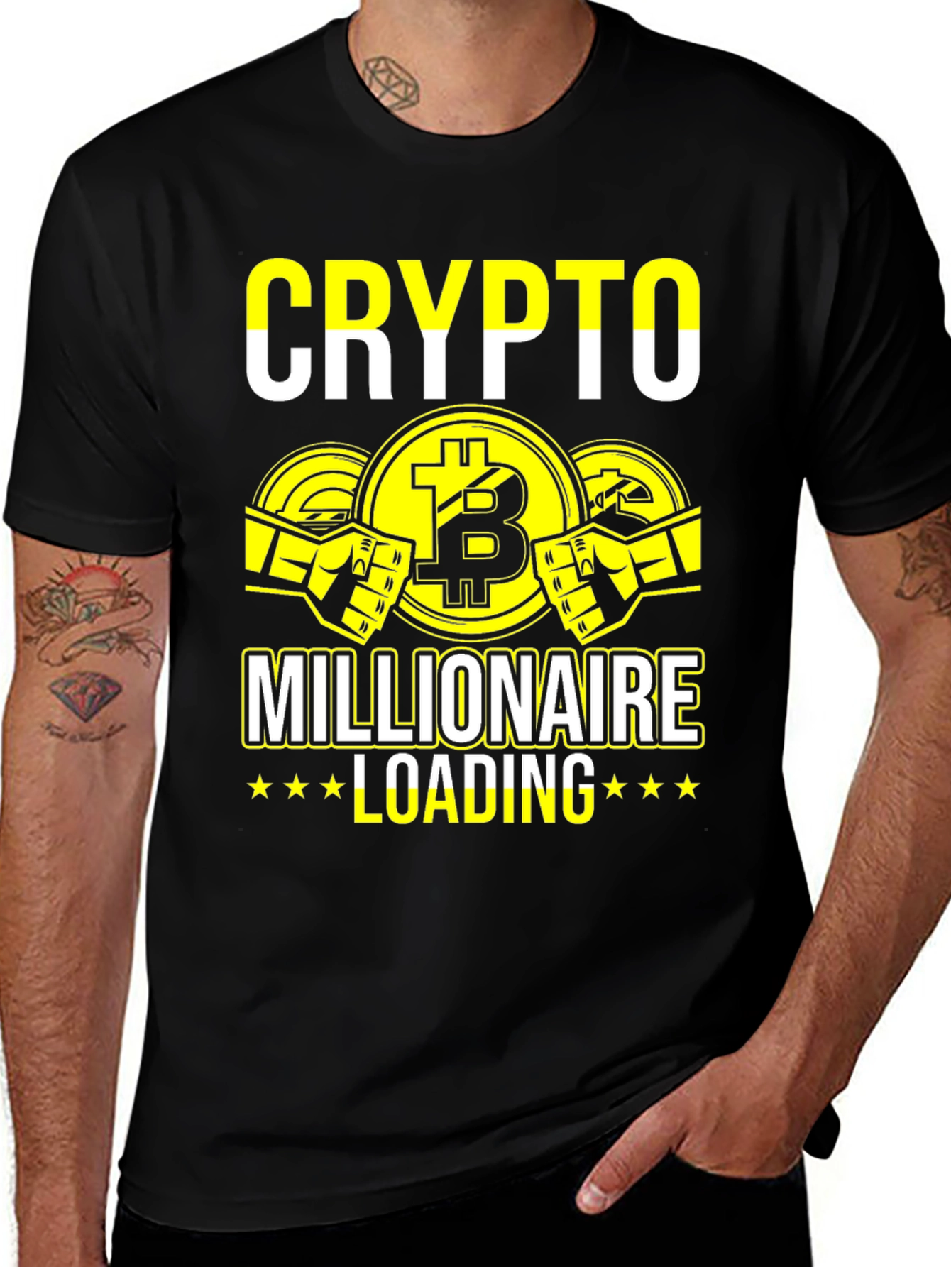 Crypto Millionaire Loading Graphic T-Shirt