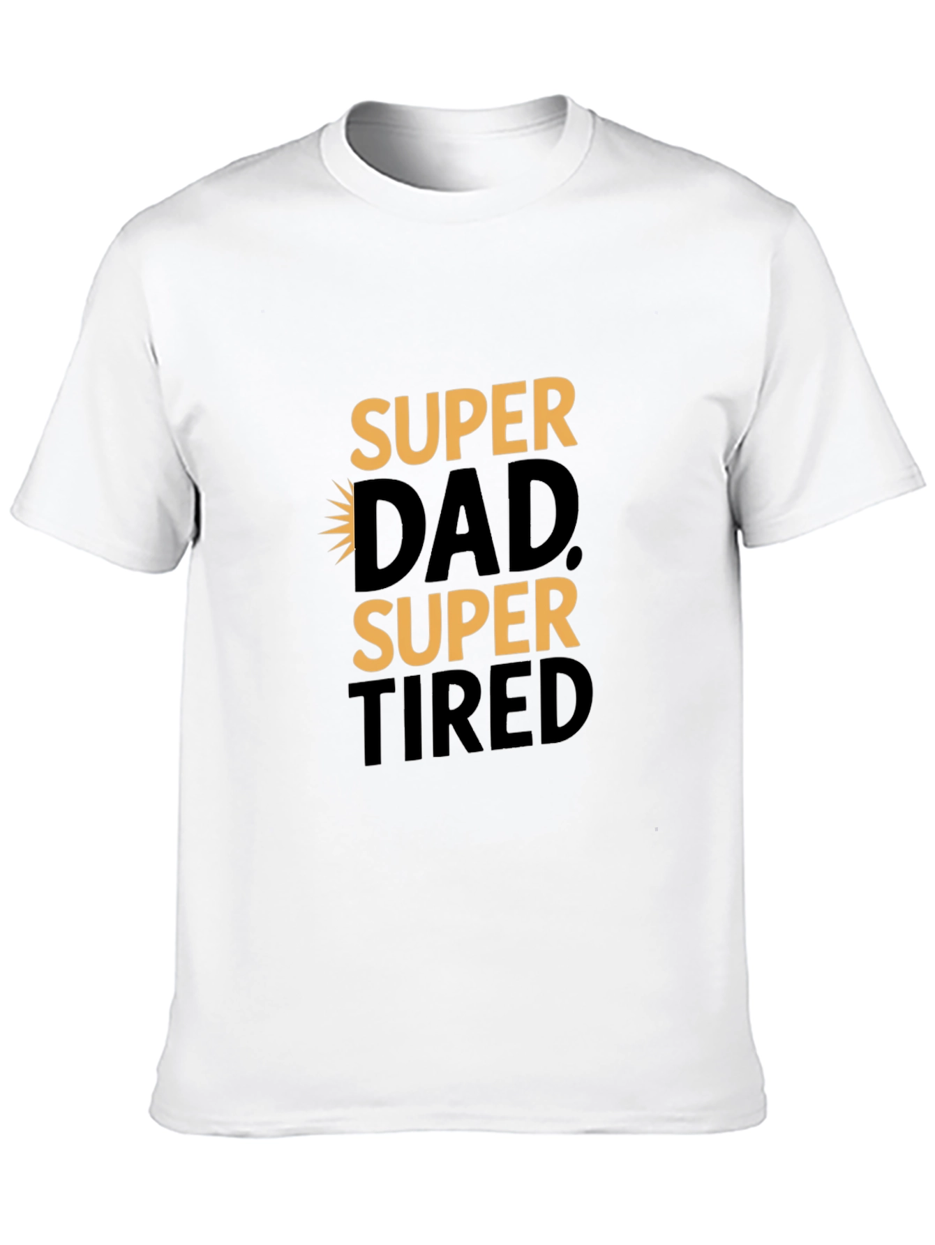 Super Dad Super Tired Black Graphic Tee