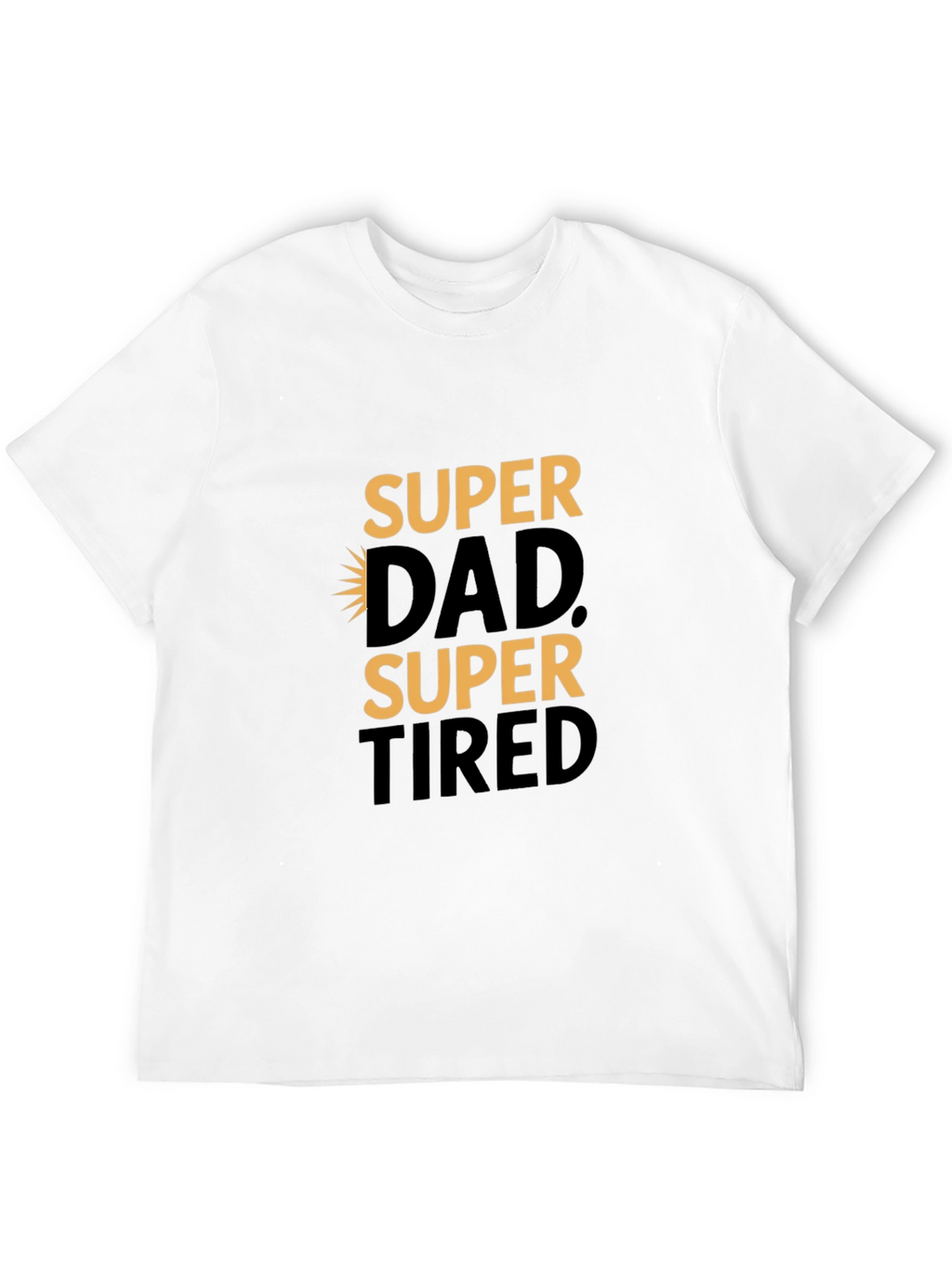 Super Dad Super Tired Black Graphic Tee