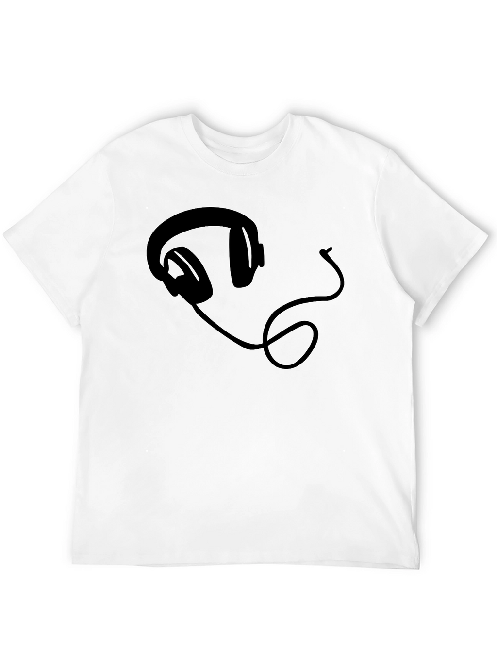 Headphone Graphic Tee - Black