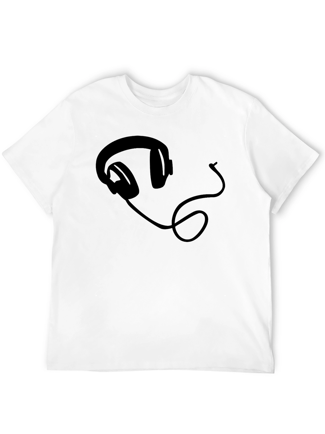 Headphone Graphic Tee - Black