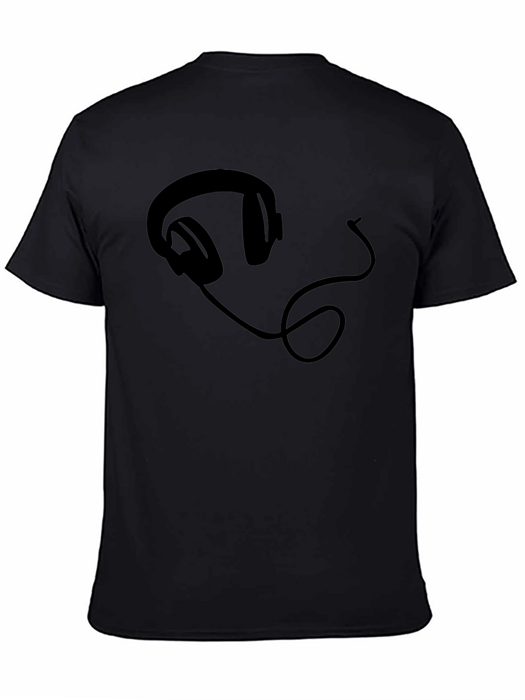 Headphone Graphic Tee - Black