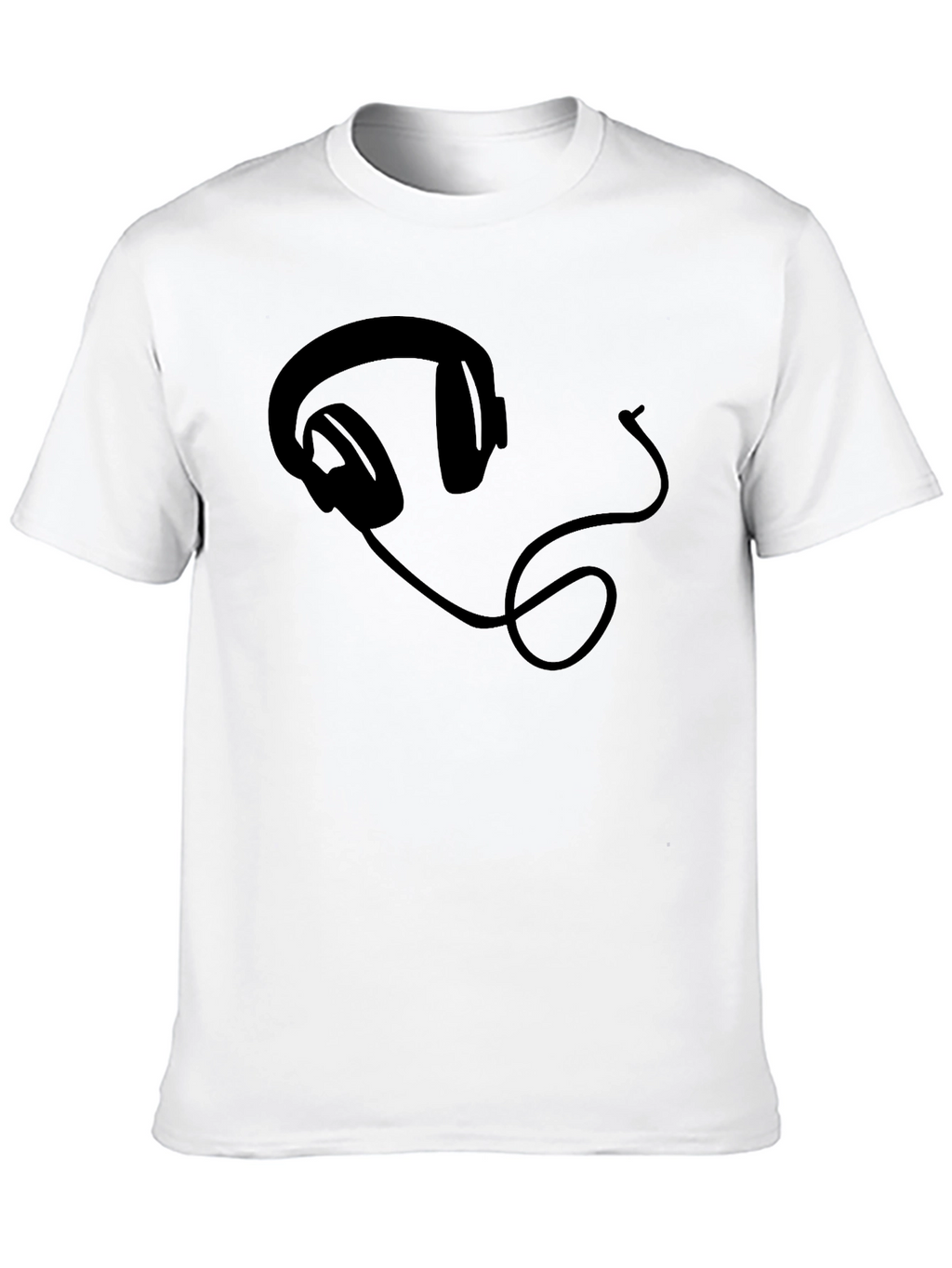 Headphone Graphic Tee - Black