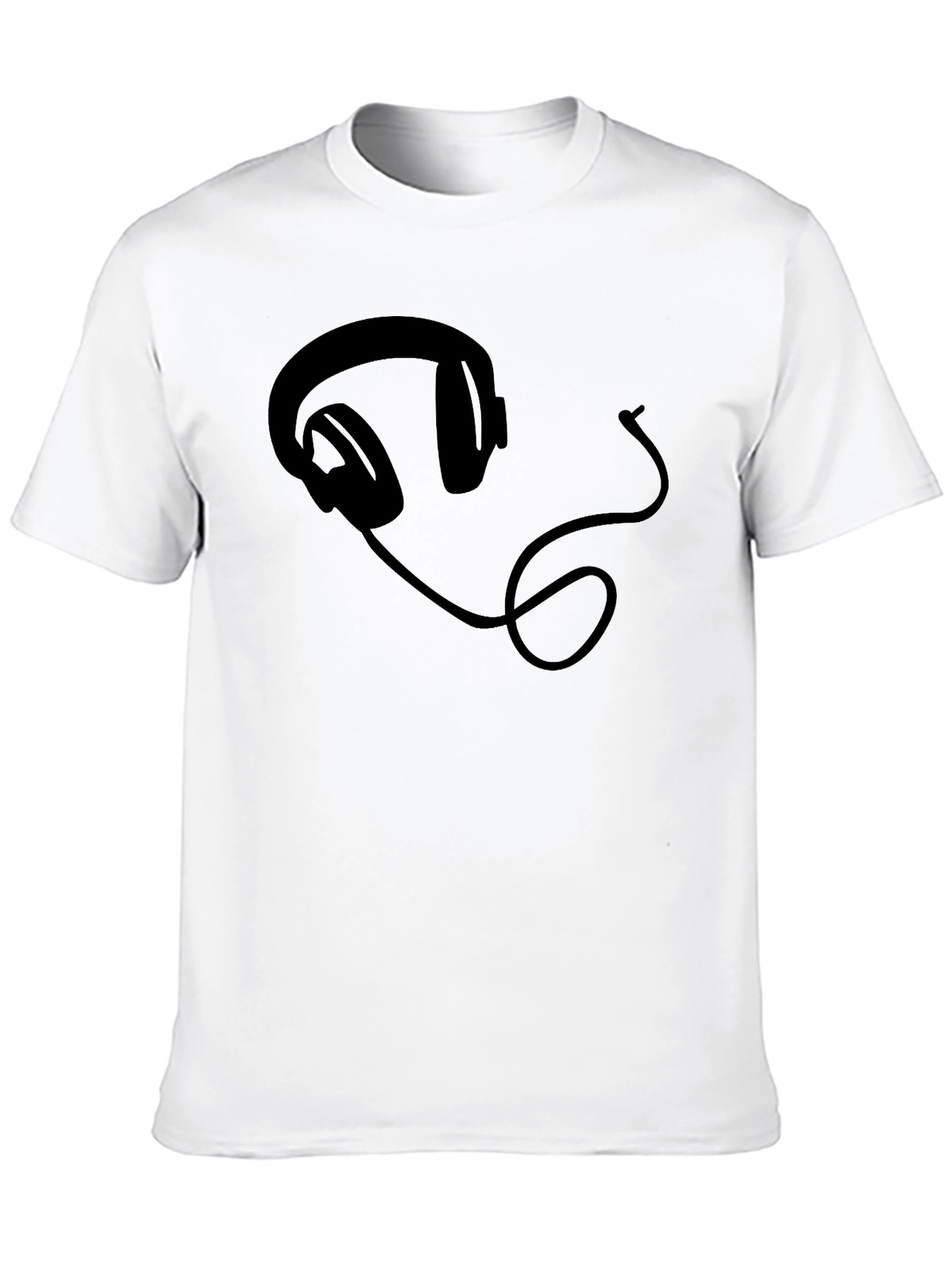 Headphone Graphic Tee - Black