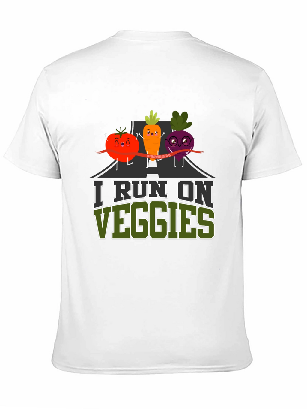 I Run on Veggies T-Shirt - Vegan Fitness Tee