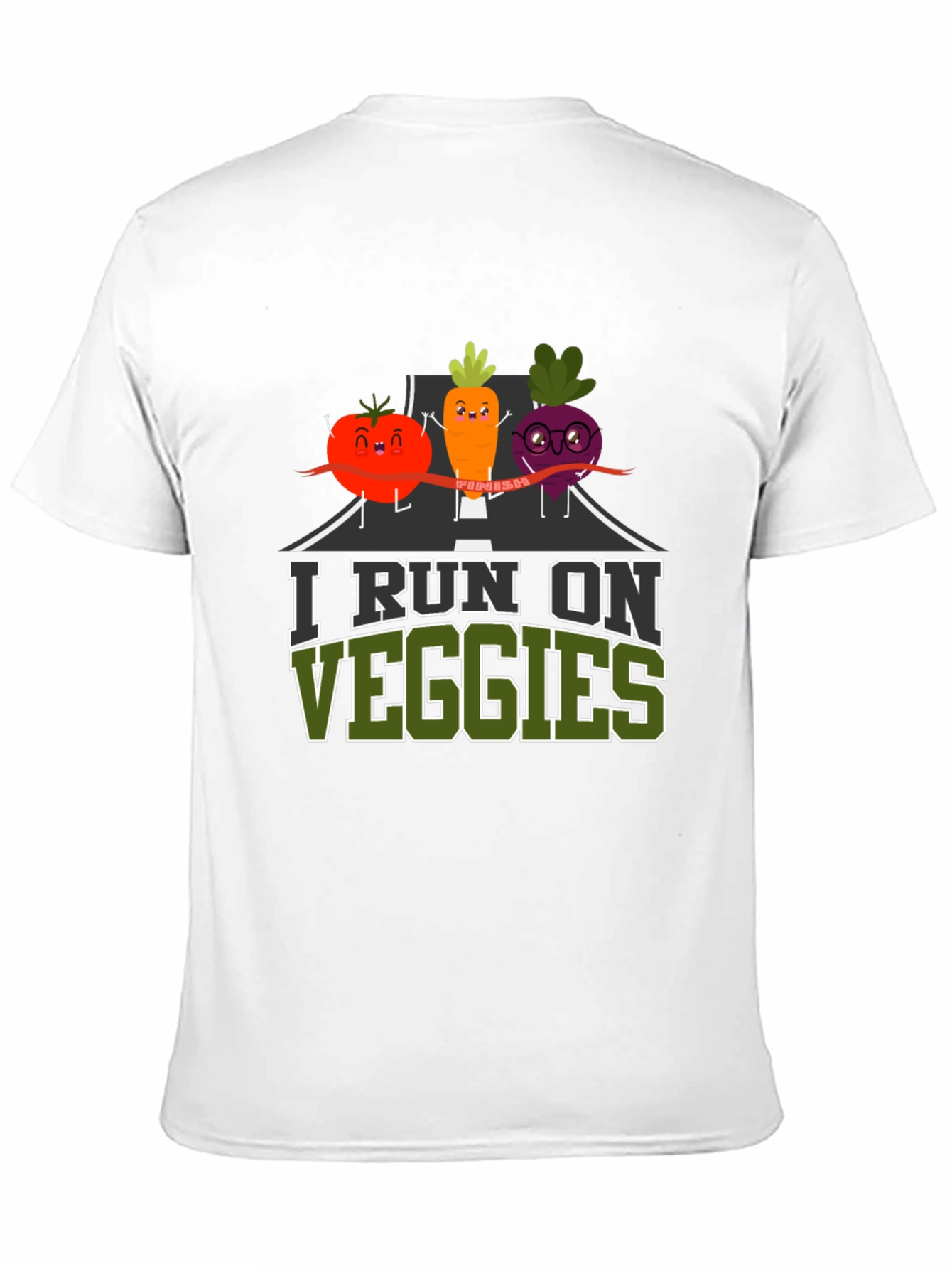 I Run on Veggies T-Shirt - Vegan Fitness Tee