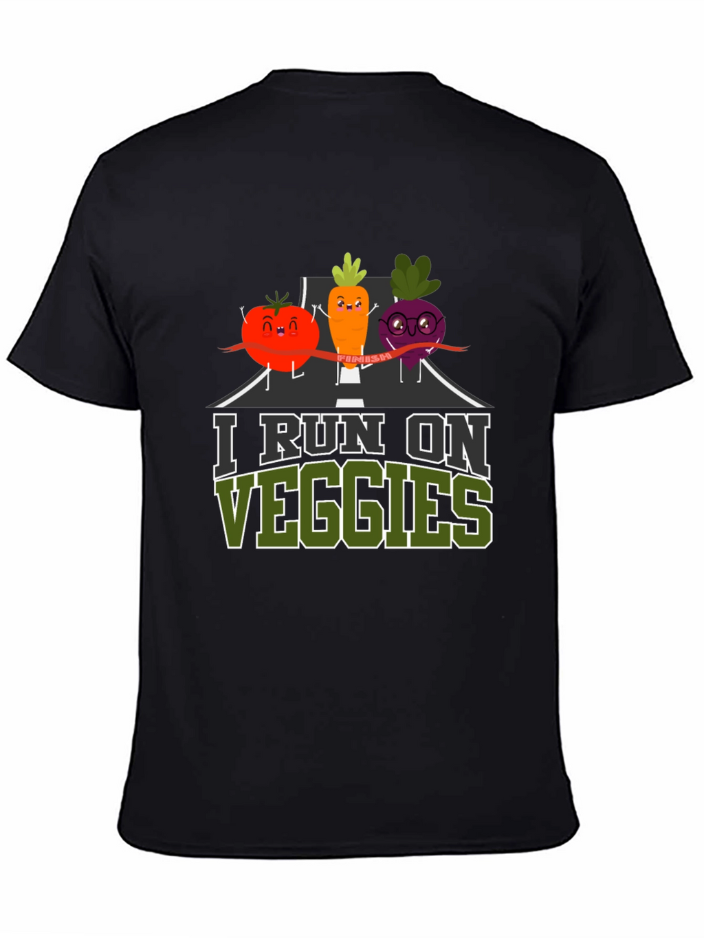 I Run on Veggies T-Shirt - Vegan Fitness Tee