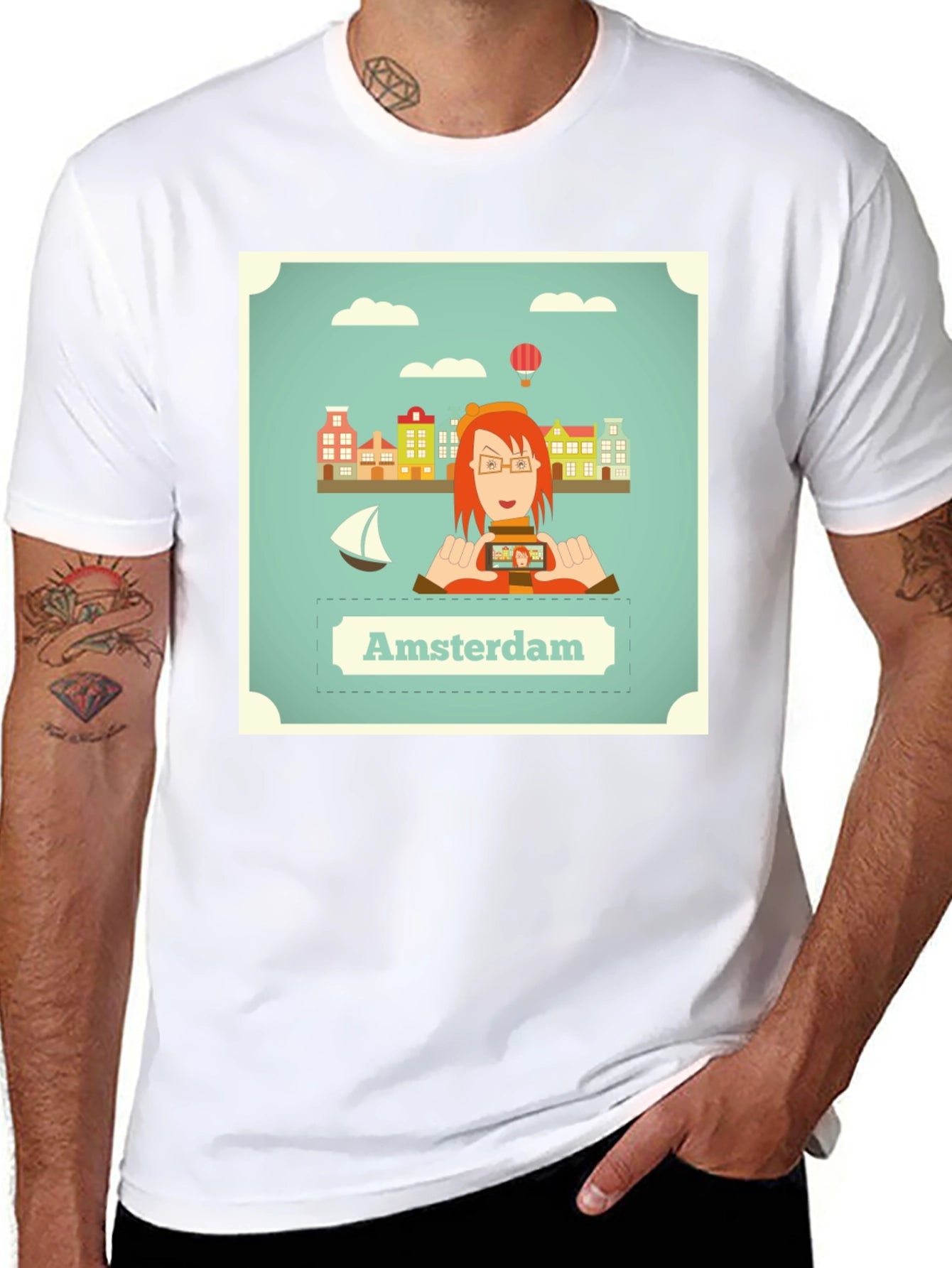 Amsterdam Tourist T-Shirt - Unique City Graphic Tee