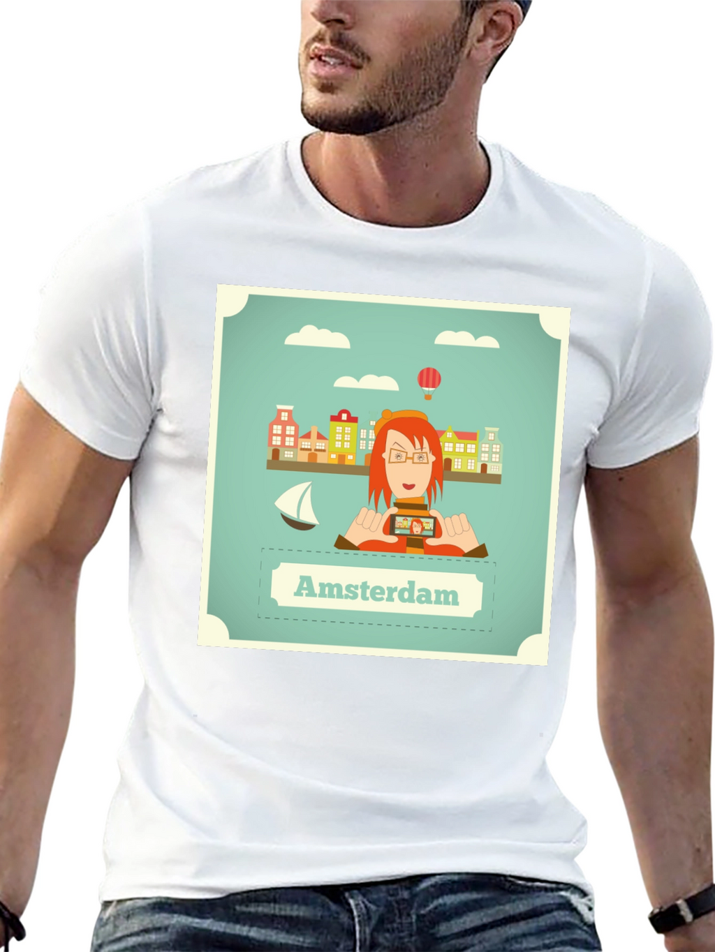 Amsterdam Tourist T-Shirt - Unique City Graphic Tee