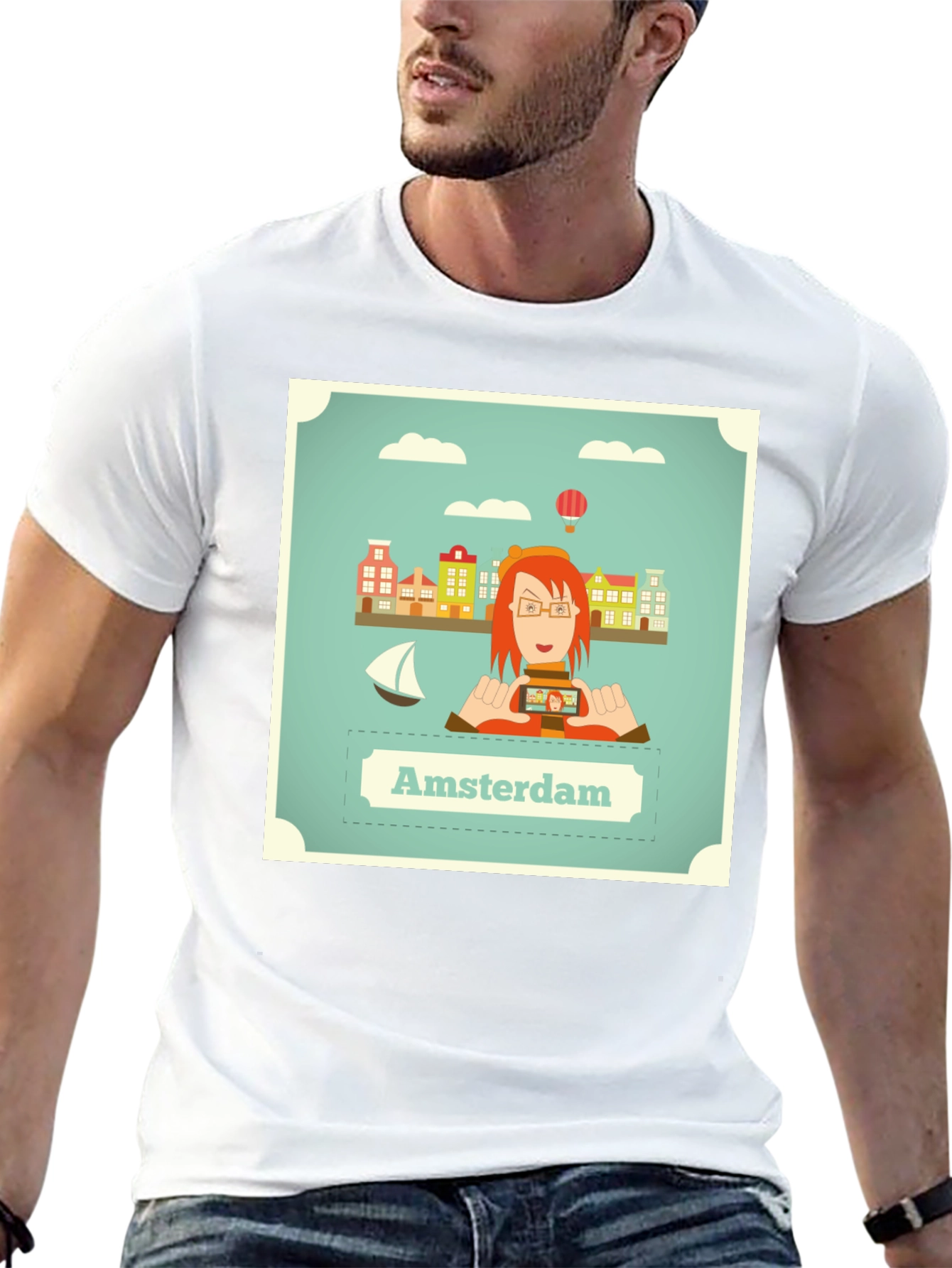 Amsterdam Tourist T-Shirt - Unique City Graphic Tee
