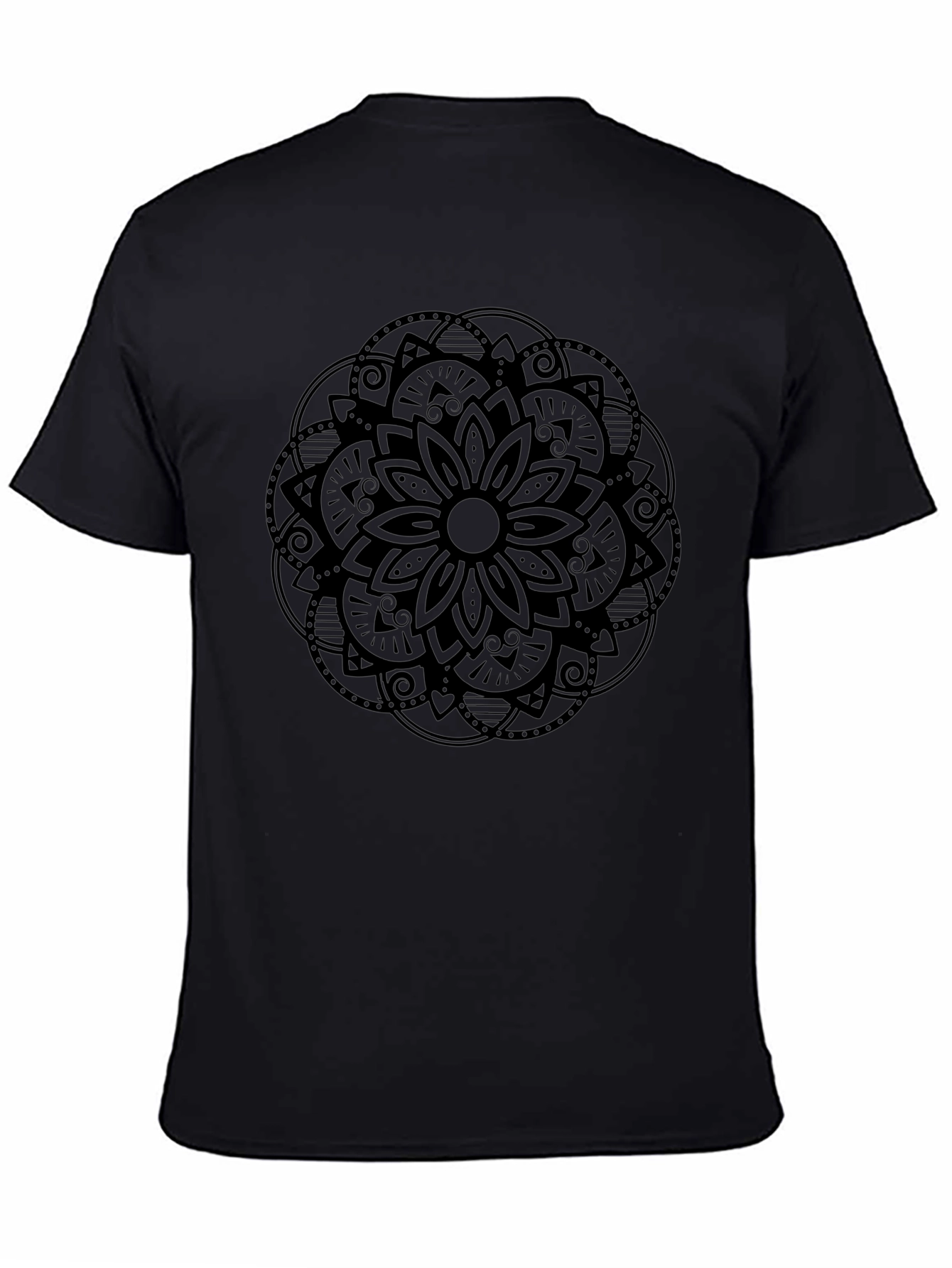 Black Mandala Graphic Tee - Stylish and Comfortable
