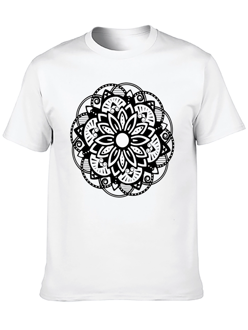 Black Mandala Graphic Tee - Stylish and Comfortable