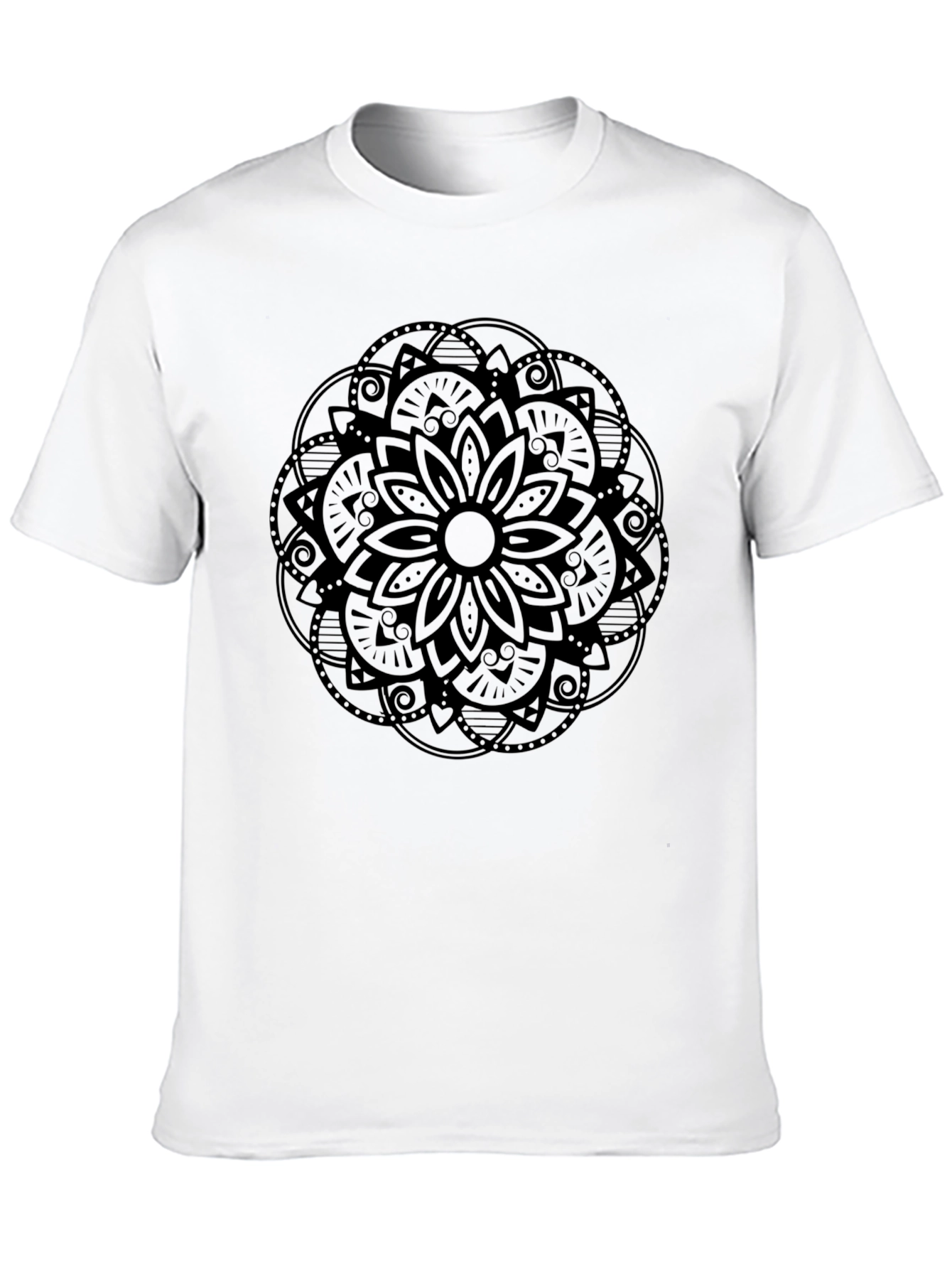 Black Mandala Graphic Tee - Stylish and Comfortable