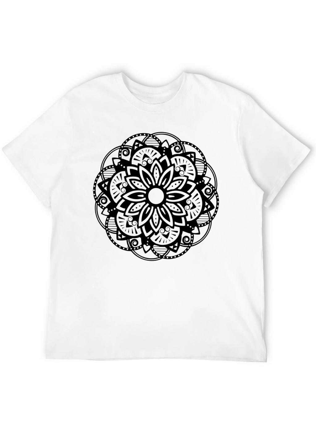 Black Mandala Graphic Tee - Stylish and Comfortable