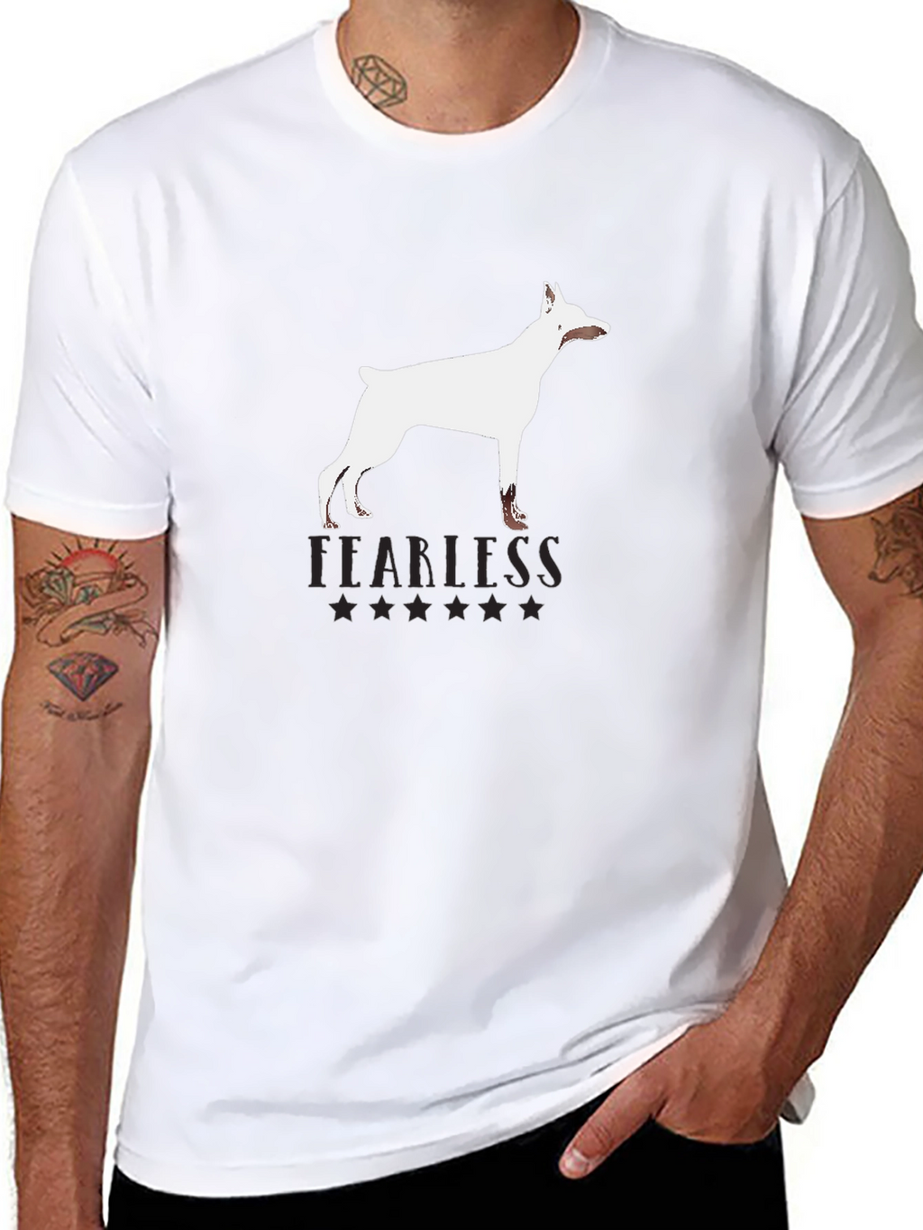 Fearless Dog Graphic Tee - Black