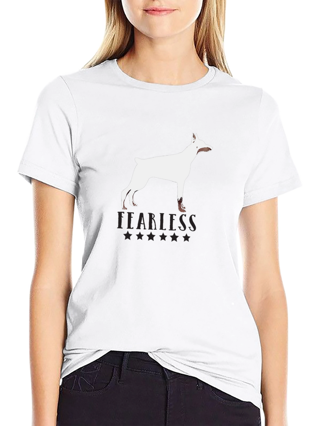 Fearless Dog Graphic Tee - Black
