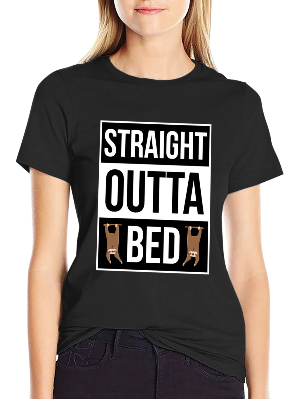 Straight Outta Bed Sloth T-Shirt - Funny & Comfy