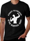 Fight to Reach 100 Years Old Black T-Shirt